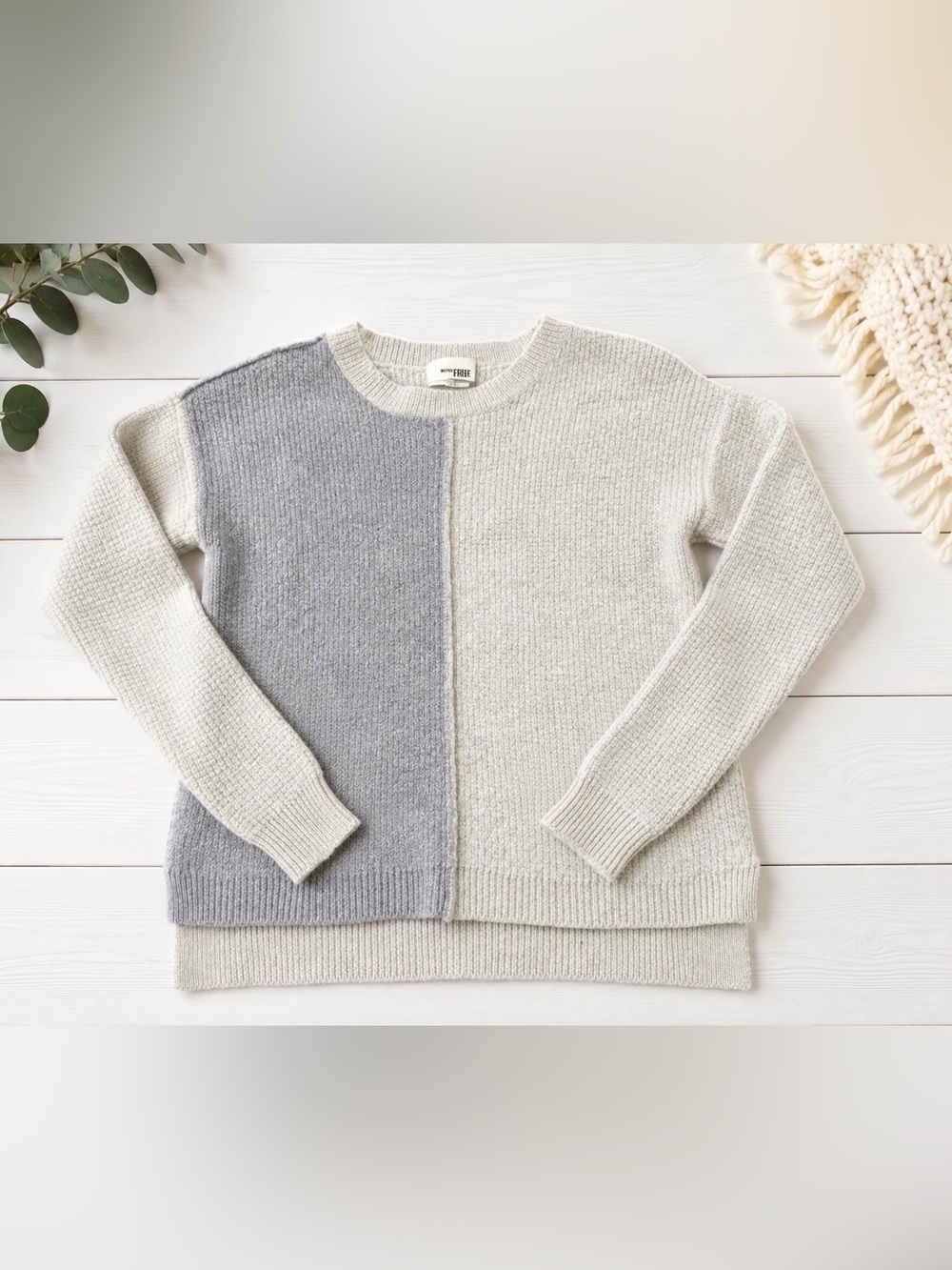 Wilfred Free 100% Wool Colourblock Crew Neck Sweater S